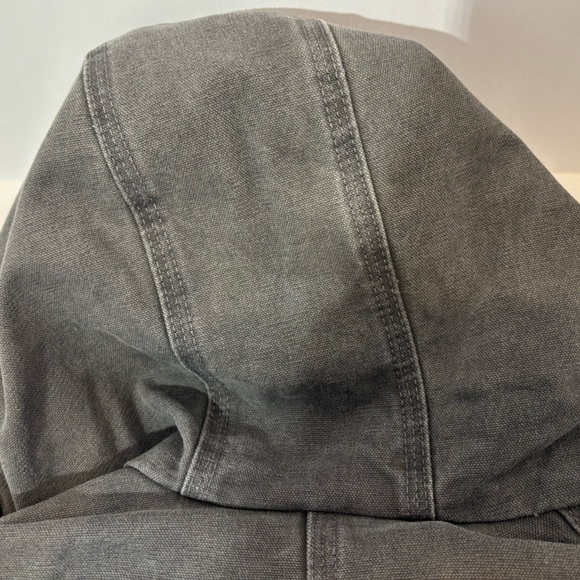 Carhartt Men's Sherpa Lined Sandstone Sierra Jacket Model
#J141 Grey/Charcoal - Picture 11 of 13